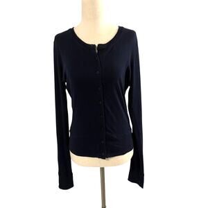 Michael Stars Navy Button Front Cardigan OS